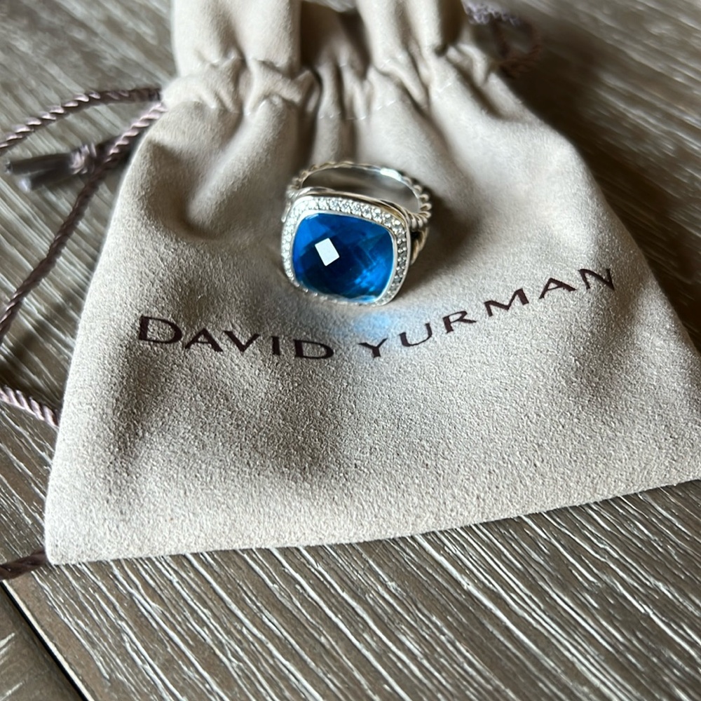 David Yurman Albion 14mm ring.. rare hampton blue color. 30%  Excluded